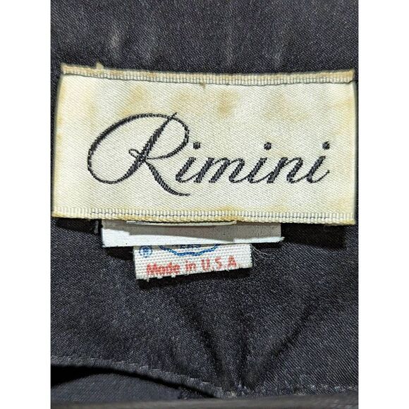 Rimini Vintage Women's Silky Black Long-Sleeve Wrap Dress Size 14 - Picture 3 of 10